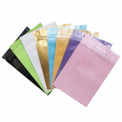 O malote Resealable liso da impressão a cores 12*18cm ensaca o empacotamento do saco do fechamento do fecho de correr da folha de alumínio