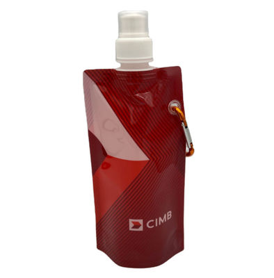 O costume de empacotamento líquido plástico dobrável do malote 300ML dos esportes exteriores imprimiu