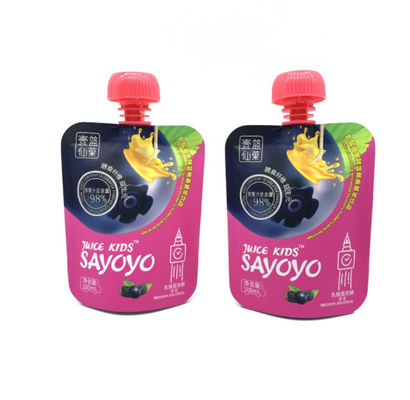 Tamanho colorido imprimindo feito sob encomenda de Juice Liquid Packaging Pouch Bags VMPET 200ml