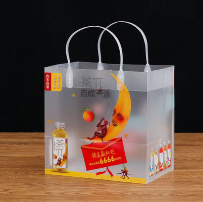 logotipo impresso feito sob encomenda para segurar o saco de compras plástico translúcido do PE