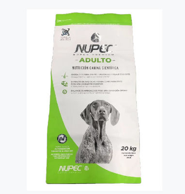 Grande Gravure do peso que imprime sacos do empacotamento de alimento para cães 20kg com o zíper do botão da corrediça