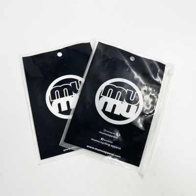 Saco preto do empacotamento plástico das luvas do PE do polietileno com tração Tab Zipper