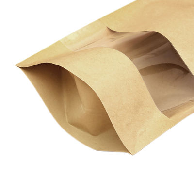 O malote Standup Resealable do papel de embalagem do PE ensaca o costume impresso com janela