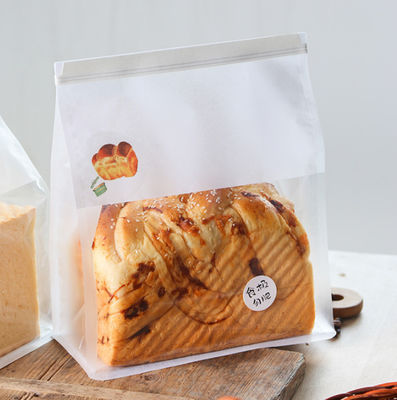 Empacotamento de pão de papel sustentável branco 200-280microns de Brown com a janela média clara