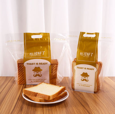 Sacos de plástico plásticos da padaria do furo do punho para o tamanho do empacotamento de pão 200G 300G