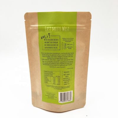 O  amigável do papel de embalagem de Eco ensaca sacos de café inferiores lisos de 12OZ Kraft com válvula