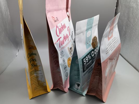 do saco flexível grosso do empacotamento de alimentos para animais de estimação da folha de alumínio de 0.36mm lado inferior liso Gusseted
