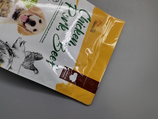 do saco flexível grosso do empacotamento de alimentos para animais de estimação da folha de alumínio de 0.36mm lado inferior liso Gusseted