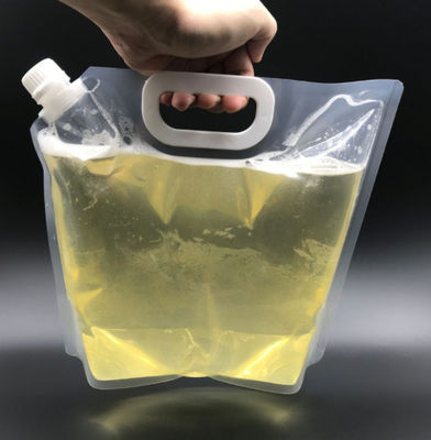 do líquido transparente da cerveja de 3L 5L 6L sacos de empacotamento do malote com punho do bico