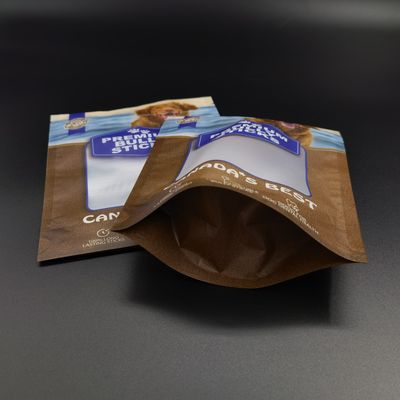 A impressão de Digitas está alimentos para animais de estimação acima de empacotamento, pacotes do deleite do cão do zíper do GV