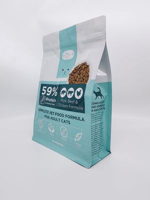 Matte Finishing Animal Feed Packaging ensaca 2.5-8 Mil Thick Cat Food Packaging