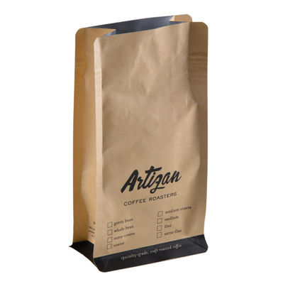 Papel de embalagem inferior liso  da capacidade dos sacos de café 50g-15kg com válvula
