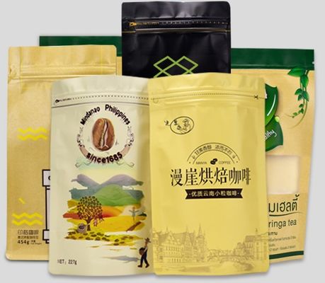 o café do fechamento do zíper 120mic levanta-se o café plástico Bean Packaging dos malotes VMPET