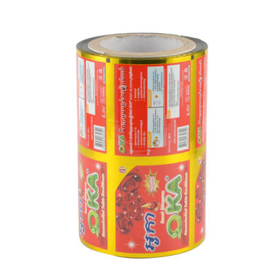 O produto comestível laminou Rolls de empacotamento impresso 100-300 Mirons com a folha de alumínio interna