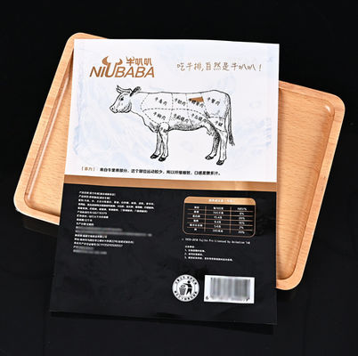 Os sacos Gusseted do alimento da soldadura térmica laminaram o malote congelado bife do empacotamento de alimento da carne
