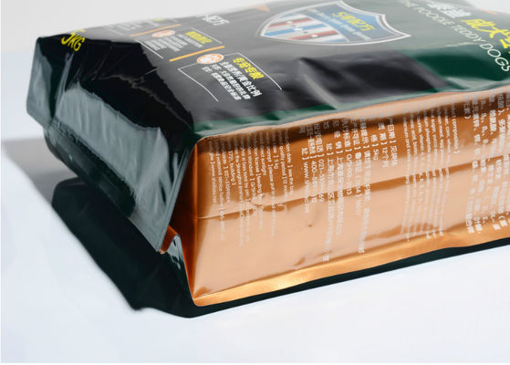 Capacidade plástica dos sacos 5kg 10kg do empacotamento de alimentos para animais de estimação do deleite do cão com o fechamento do fecho de correr do slider