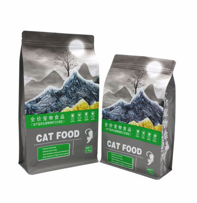 o quadrilátero de Cat Pet Food Pouch Package do plástico da capacidade de 5kg 10kg 15kg selou