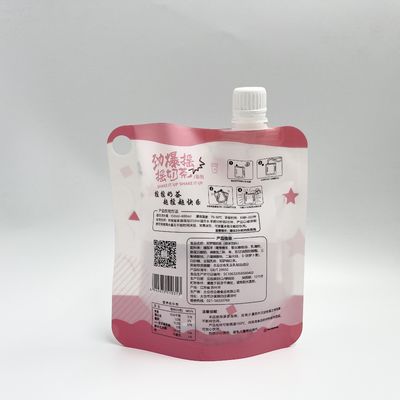 CMYK PE Juice Pouches Plastic Liquid Pouches feito sob encomenda de 4 camadas com bocal