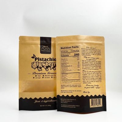 Umidade de empacotamento dos sacos do petisco biodegradável do zíper do papel de embalagem - prova
