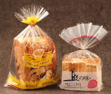 O brinde impresso feito sob encomenda do plástico do saco do pão de BOPP ensaca sacos do pão do celofane