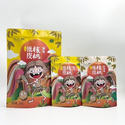 Do polietileno plástico seco do produto comestível das porcas suporte de empacotamento Resealable impresso feito sob encomenda acima do saco