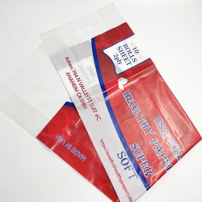 Impressão feita sob encomenda com os sacos de empacotamento de Rolles do toalete do punho