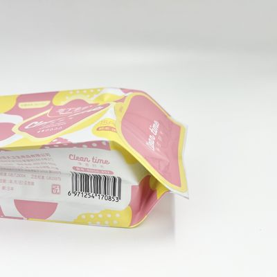 CMYK imprimiu o saco da folha de alumínio do guardanapo sanitário das senhoras com etiquetas