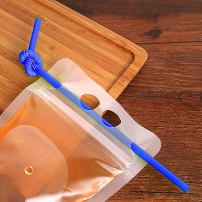 malote de empacotamento líquido da bebida transparente de 500ml 750ml com Straw And Handle