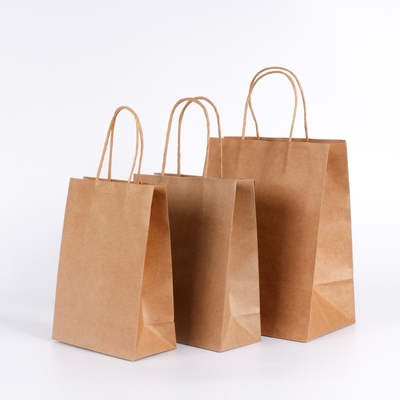 Sacos de compras levando do Gravure reciclável que envernizam o saco de papel de Kraft do alimento afastado