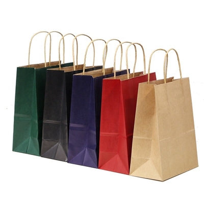 Sacos de compras levando do Gravure reciclável que envernizam o saco de papel de Kraft do alimento afastado